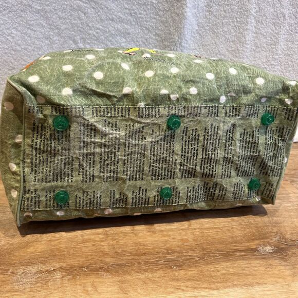 Sally Huss Yoga Poses Beach Duffle Tote Bag Large w Pocket & Inspiration Writing - Picture 15 of 16